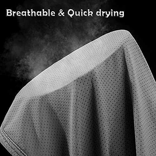 Unisex Sun Protection Neck Shade Mesh Cap Drape Elastic Cooling Face Covering - color: Dark Grey