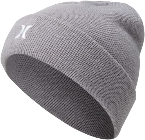 Hurley Mens Icon Knit Cuffed Beanie - color: Grey