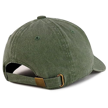 Trendy Apparel Shop Girl DAD Embroidered Unstructured Pigment Dyed Cotton Baseball Cap - color: Olive