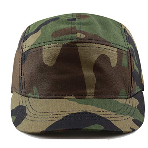The Hat Depot Exclusive Made in USA Cotton 5 Panel Unstructured Outdoor Cap - color: Camo1
