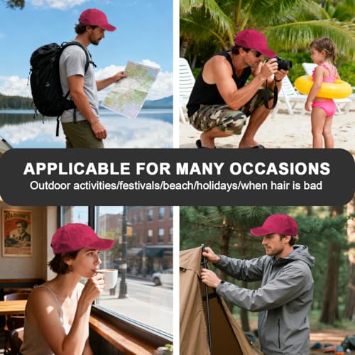 24Pack Baseball Cap Blank Trucker Hats Bulk Wholesale Hats Adjustable Plain for Men Women - color: Red