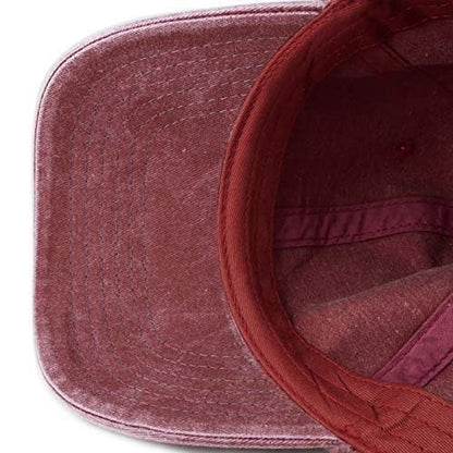 The Hat Depot 100% Cotton Pigment Dyed Low Profile Dad Hat Six Panel Cap - color: 1. Burgundy