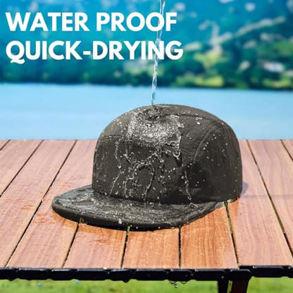 5 Panel Running Hat Waterproof Nylon Sun Hat Quick Dry Plain Baseball Cap for Men Women - color: Coffee