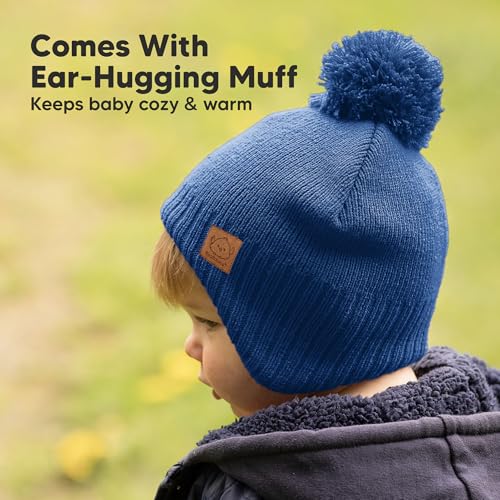 KeaBabies Baby Beanies, Winter Baby Hats for Boys, Girls (Cobalt, 6-36M) - color: Cobalt