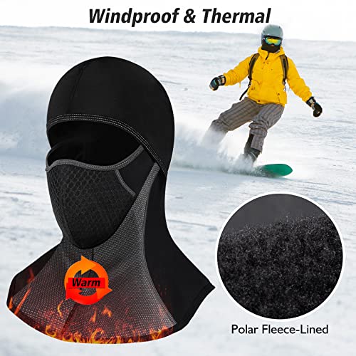 ROTTO Balaclava Face Mask for Motorcycle Motorbike Cycling Winter Full Face Masks Thermal Polar Fleece for Men Women