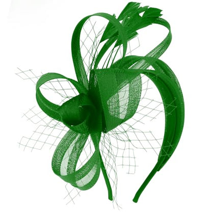 Fascinators Hats for Women, Fascinator Headband Tea Party Hat - color: Green