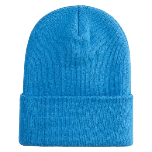 e4Hats.com 12 inch Cuffed Knit Long Beanie - color: Carolina Blue
