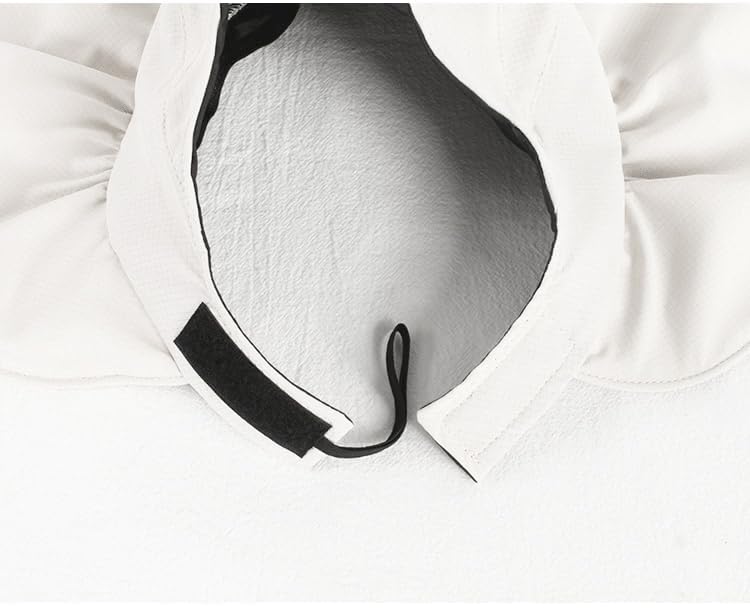 Outdoor UV Protection Foldable-Sun-Hat for Women - Wide-Brim Ponytail-Hole Hats Visor-Hats Floppy Packable Beach-Hat White