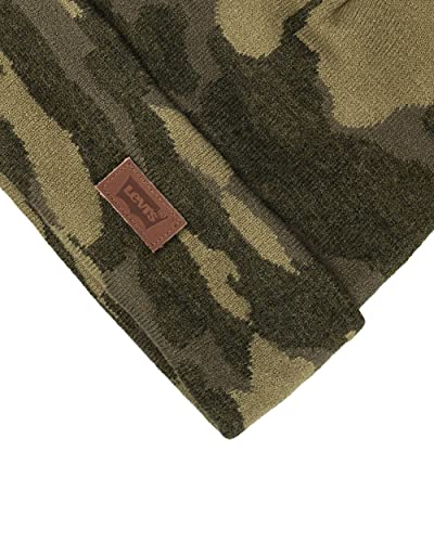 Levi's Mens All-Season Hero Beanie Soft Knit Cuffed Winter Hat, Warm & Comfortable Everyday Style - color: Camo Green Solid