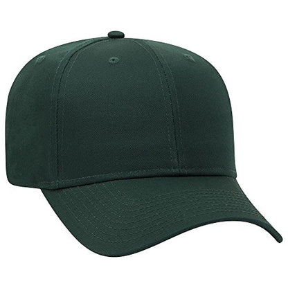 OTTO 6 Panel Pro Style Cotton Blend Twill Cap - color: Dk. Green