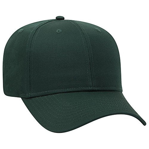 OTTO 6 Panel Pro Style Cotton Blend Twill Cap - color: Dk. Green