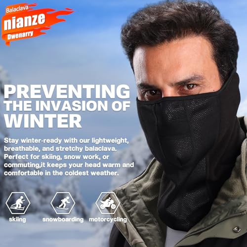 Winter Face Mask for Men Women,Balaclava Ski Mask for Cold Weather, Snowboarding Gear,Snowboard Mask - color: Half Balaclava