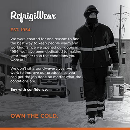 RefrigiWear Hard Hat Balaclava – 2-Layer Long Neck Face Mask for Cold Weather Work