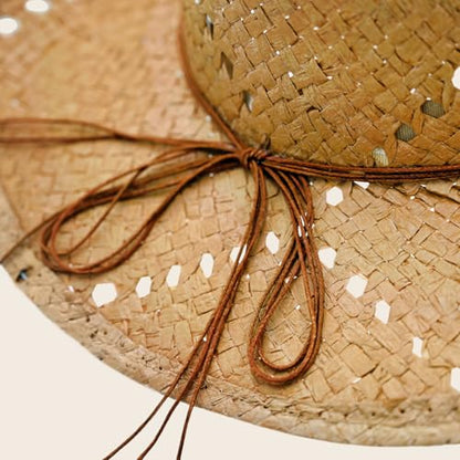 Panama Jack Women's Sun Hats - Paper Braid Straw, Assorted Styles - color: Brown Drifter Cowboy Hat