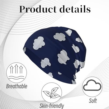 Unisex Stretch Knit Beanie Hat - color: White Cloud
