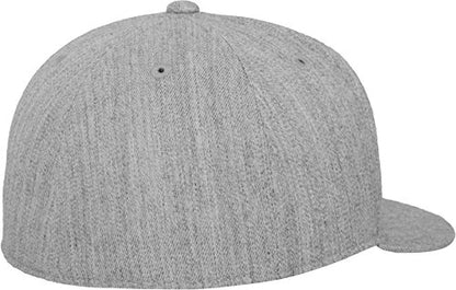 Flexfit Mens Premium 210 Fitted - color: Heather Grey, size: Small-Medium