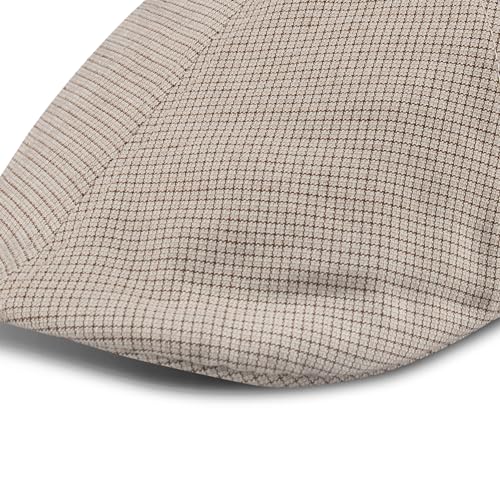 Dockers Men's Ivy Newsboy Hat - color: Khaki Microcheck, size: Small-Medium