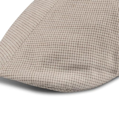 Dockers Men's Ivy Newsboy Hat - color: Khaki Microcheck, size: Small-Medium