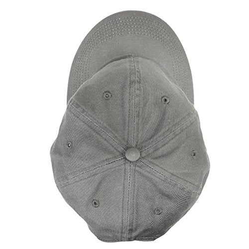 Falari Classic Baseball Cap Dad Hat 100% Cotton Soft Adjustable Size - color: Grey