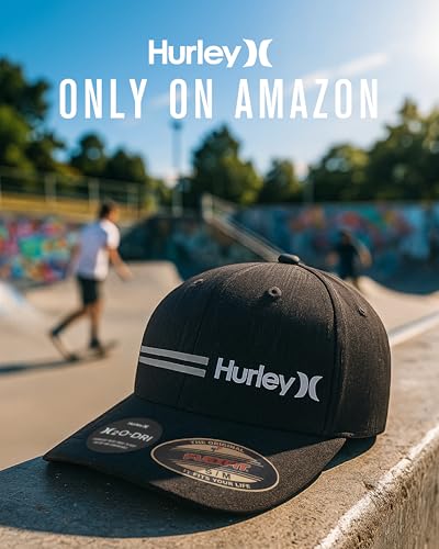 Hurley Mens Breathable Stretch Quick-Dry Fitted Curved Bill Baseball Cap