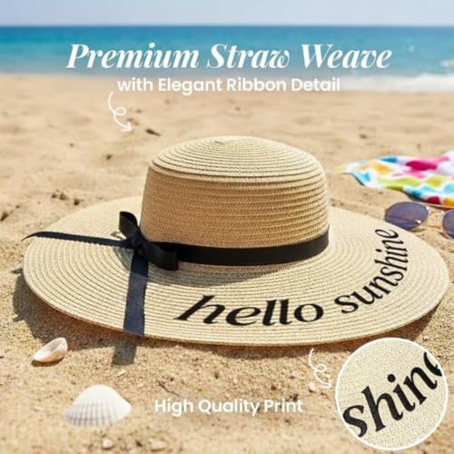 Women's Floppy Sun Hat Wide Brim Beach Vacation Fashion Hat
