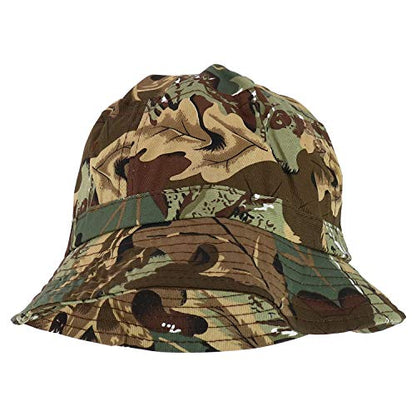 Armycrew Pigment Dyed Washed 100% Cotton Unisex Bucket Hat - color: Leaf Camo