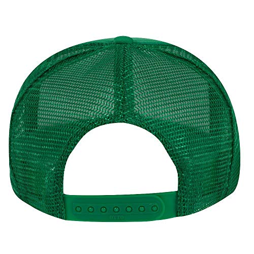 OTTO Polyester Foam Front Youth 5 Panel High Crown Trucker Hat - color: Kelly