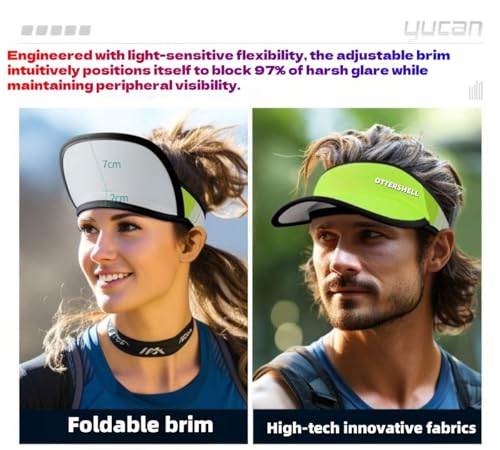 Cooling Sports Sun Visor Hat for Men & Women - color: Black-w