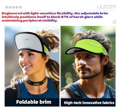 Cooling Sports Sun Visor Hat for Men & Women - color: Black-w