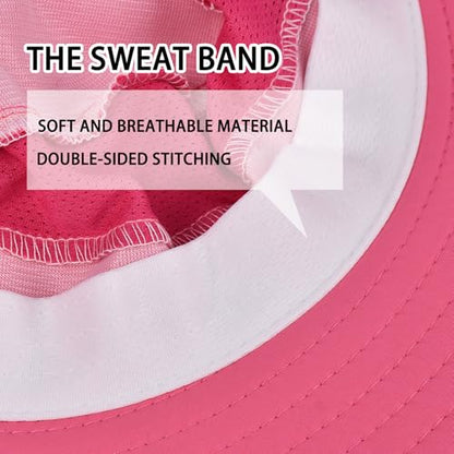 ZOORON Sun Hats for Men Women with Neck Flap Fishing UPF 50+ UV Protection - color: Rose