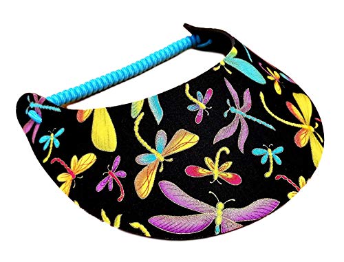 Women's Beautiful Designs Lightweight Packable Foam Visor for Sun Protection and Outdoor Activities - color: Dragonfly 2