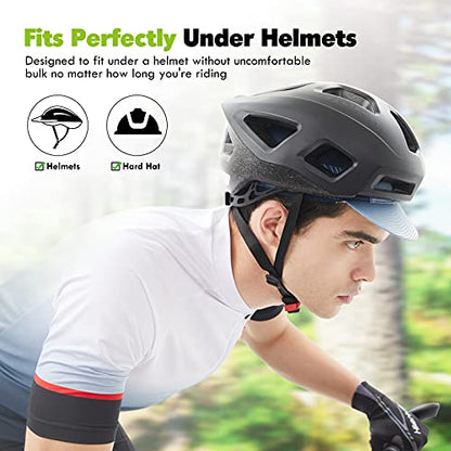Hikenture Cycling Cap,Cooling Skull Cap Bike Hat with Sun Visor, Summer Breathable Helmet Liner Biking Cap for Men Women - color: Yellow