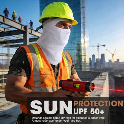 WTACTFUL Breathable Balaclava Face Mask Men, Summer UPF 50+ Sun Protection - color: Black+white