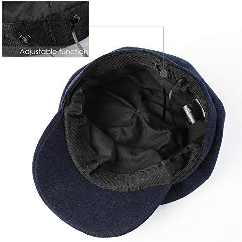 Sumolux Women Beret Newsboy Hat French Cap Classic Winter - color: Navy Blue