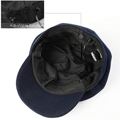 Sumolux Women Beret Newsboy Hat French Cap Classic Winter - color: Navy Blue
