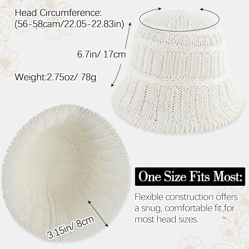Breathable Cotton Bucket Hat Lightweight Packable Cloche Hat Sun Beach Cap - color: White