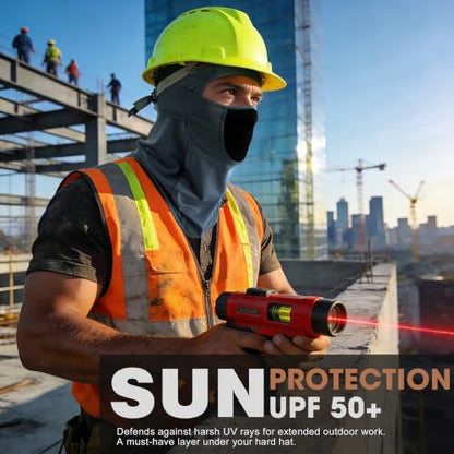 WTACTFUL Breathable Balaclava Face Mask Men, Summer UPF 50+ Sun Protection - color: Black+blue