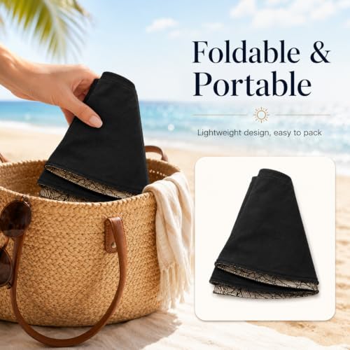 HUAMULAN Wide Brim Women Summer Sun Floppy Hat Reversible Beach Bucket Hat - color: M2246-black