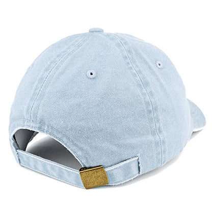 Trendy Apparel Shop Capital Gold Thread Mom and Dad Pigment Dyed 2 Pc Cap Set - color: Mango Light Blue