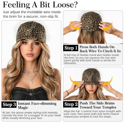 Stylish Newsboy Cap Soft Foldable Flat Cap for Big Heads - color: Khaki Leopard