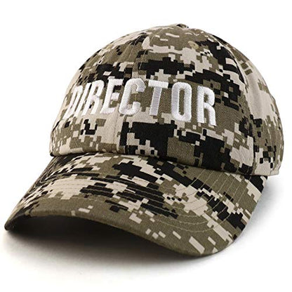 Trendy Apparel Shop Director Embroidered Soft Cotton Low Profile Dad Hat Baseball Cap - color: Beige Digital Camo