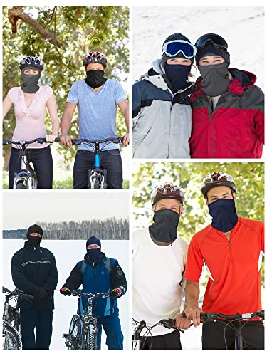 SATINIOR 9 Pieces Balaclava Full Face Mask UV Sun Protection Face Cover Summer Cooling Neck Gaiter Breathable Windproof Hood (Black, Gray, Navy Blue), One Size