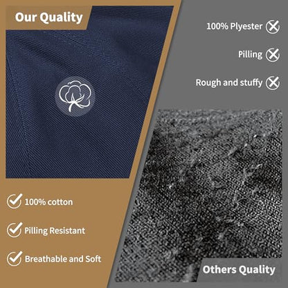 KUJUHA Newsboy Cap for Men Flat Cap 100% Cotton Irish Gatsby Ivy Golf Cabbie Hat Driving Hat - color: Navy, size: Medium