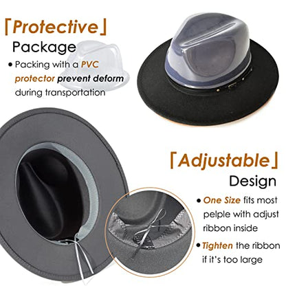 Lisianthus Women Belt Buckle Fedora Hat - color: Grey