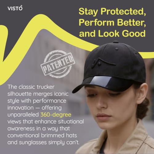 VISTO Transparent Brim Quick-Dry Hat - Obstruction Free Visibility, No Glare & Complete Sun Protection for Outdoor Sports - color: White