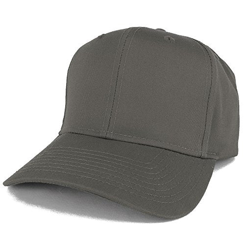 Armycrew XXL Oversize High Crown Adjustable Plain Solid Baseball Cap - color: Charcoal