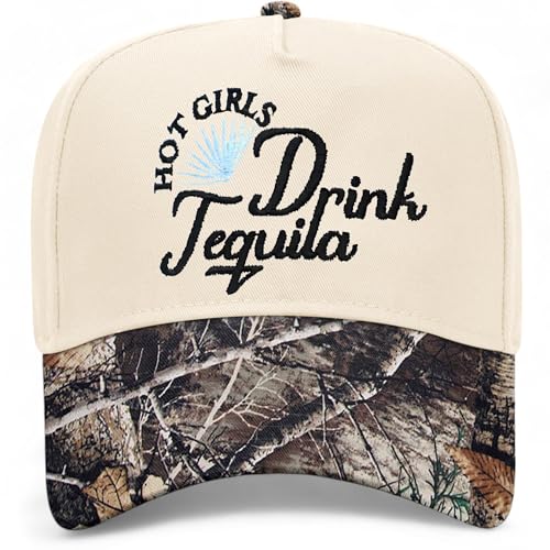 Hot Girls Drink Tequila Hat | Perfect-Fitting Unisex Vintage Trucker Hat Suitable for Every Occasion - color: Tree Camo