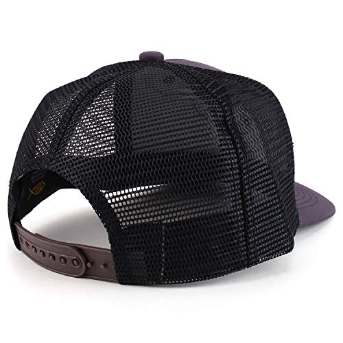 Trendy Apparel Shop Thinking Cap Washed Two Tone Trucker Baseball Cap - color: Charcoal Black