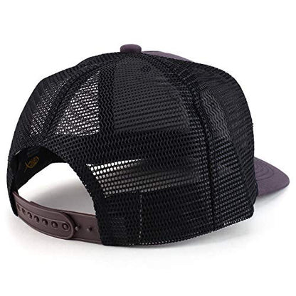 Trendy Apparel Shop Thinking Cap Washed Two Tone Trucker Baseball Cap - color: Charcoal Black