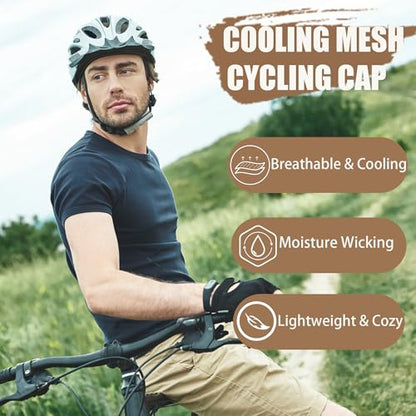 vidsel Skull Caps Cooling Breathable Mesh Sweat Helmet Liner - color: 2 Black & Gray